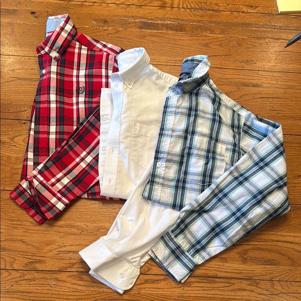 3 Dress Button-Up Shirts - Boys 14/16 - Nautica, Chaps